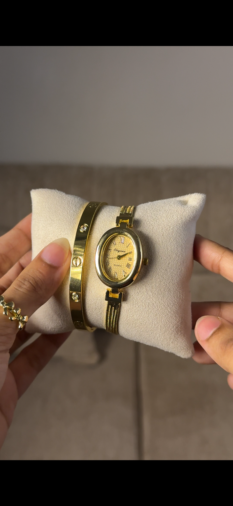 Eliyina Gold Oval + Cartier Love Bracelet (Free)