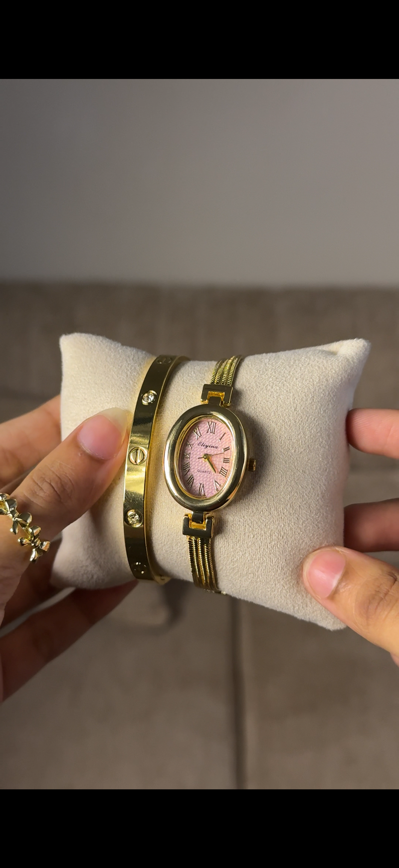 Eliyina Pink oval + Cartier Love Bracelet (Free)
