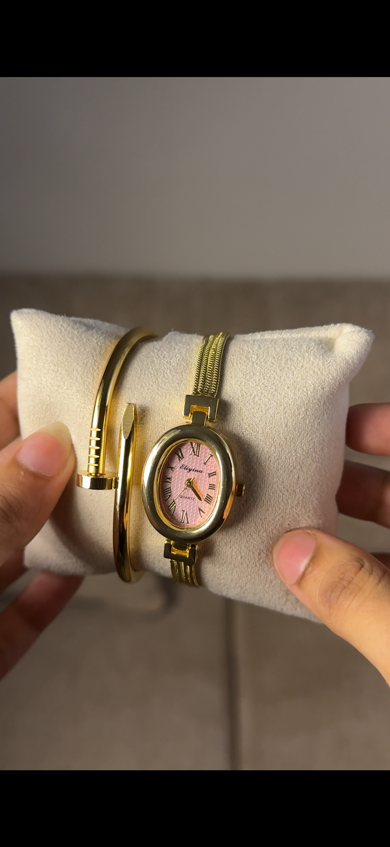 Eliyina Pink oval + Cartier Love Bracelet (Free)