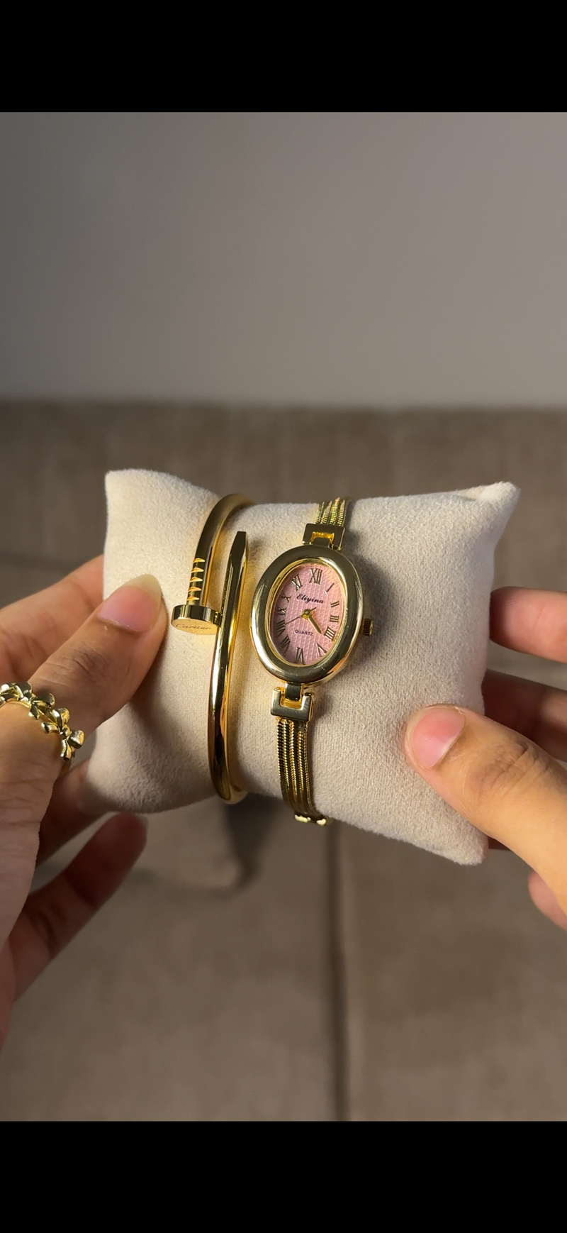 Eliyina Pink oval + Cartier Love Bracelet (Free)