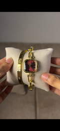 Eliyina Sqaure Full Dial Maroon + Cartier Love Bracelet (Free)
