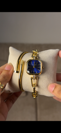 Eliyina Sqaure Full Dial  Blue +Cartier Nail Bracelet (Free)