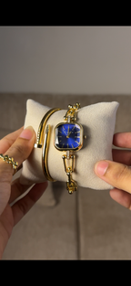 Eliyina Sqaure Full Dial  Blue + Cartier Love Bracelet (Free)