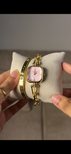 Eliyina Sqaure Half Baby Pink + Cartier Love Bracelet (Free)