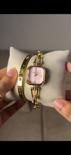 Eliyina Sqaure Half Baby Pink + Cartier Love Bracelet (Free)