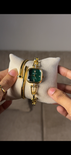 Eliyina Sqaure Half Green + Cartier Love Bracelet (Free)