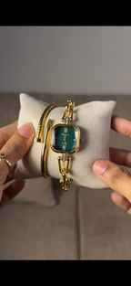 Eliyina Sqaure Half Green + Cartier Love Bracelet (Free)