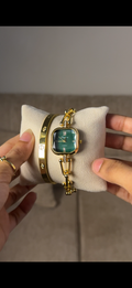 Eliyina Sqaure Half Green + Cartier Love Bracelet (Free)