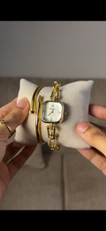 Eliyina Sqaure Half White +Cartier Nail Bracelet (Free)