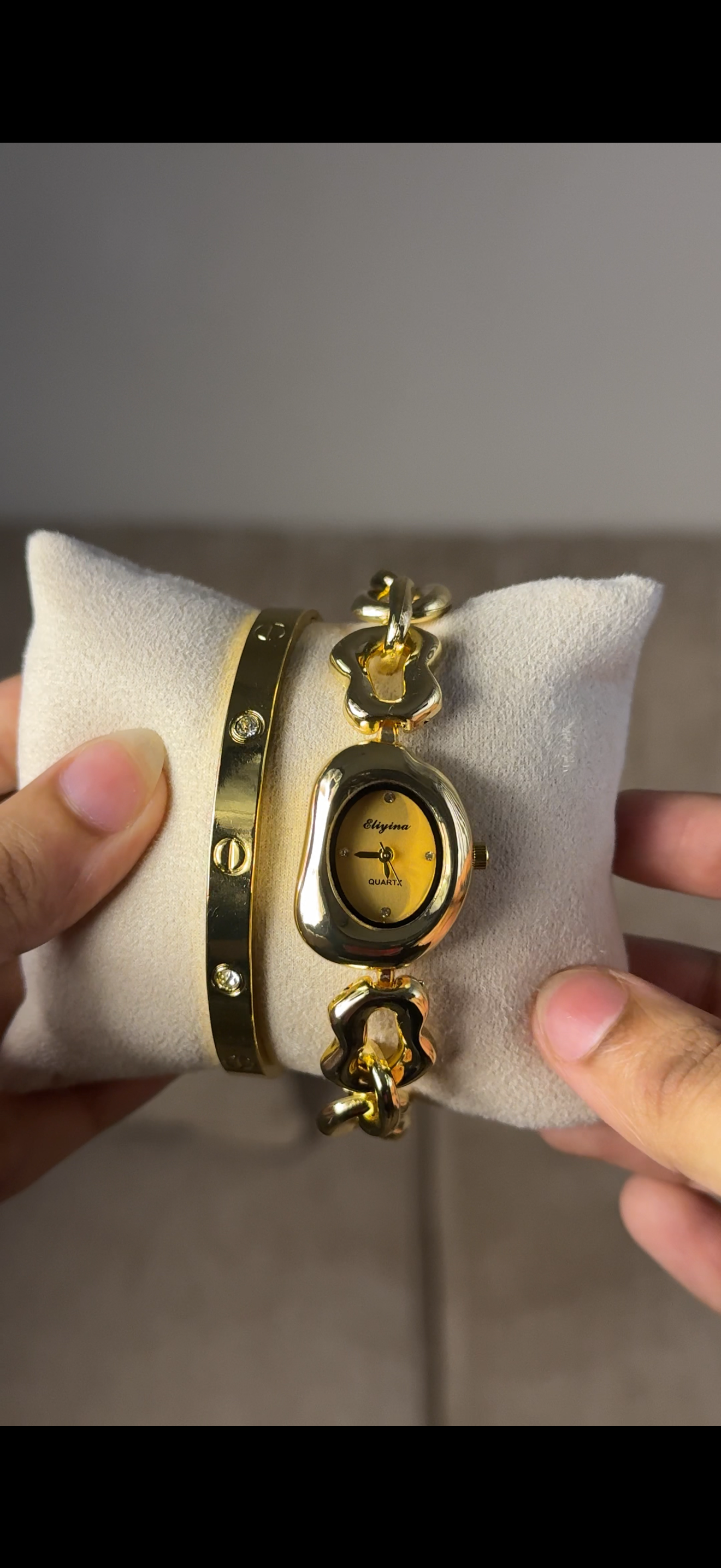 Eliyina Bean Golden +Cartier Nail Bracelet (Free)