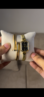 Eliyina Retangular Black + Cartier Love Bracelet (Free)