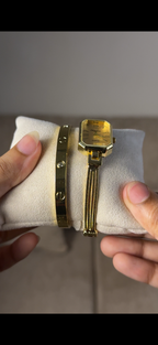 Eliyina Retangular Golden + Cartier Love Bracelet (Free)