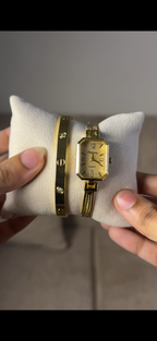 Eliyina Retangular Golden + Cartier Love Bracelet (Free)