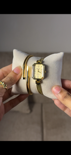 Eliyina Retangular Golden + Cartier Love Bracelet (Free)