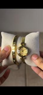 Eliyina Circle Golden + Clover Bracelet (Free) + Mystery Ring (Free)