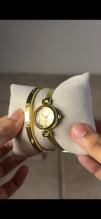 Eliyina Circle Golden + Clover Bracelet (Free) + Mystery Ring (Free)