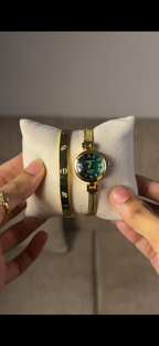 Eliyina Circle Emerald + Cartier Love Bracelet (Free)
