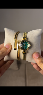 Eliyina Circle Emerald + Cartier Love Bracelet (Free)