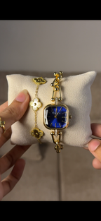 Eliyina Sqaure Full Dial  Blue + Cartier Love Bracelet (Free)