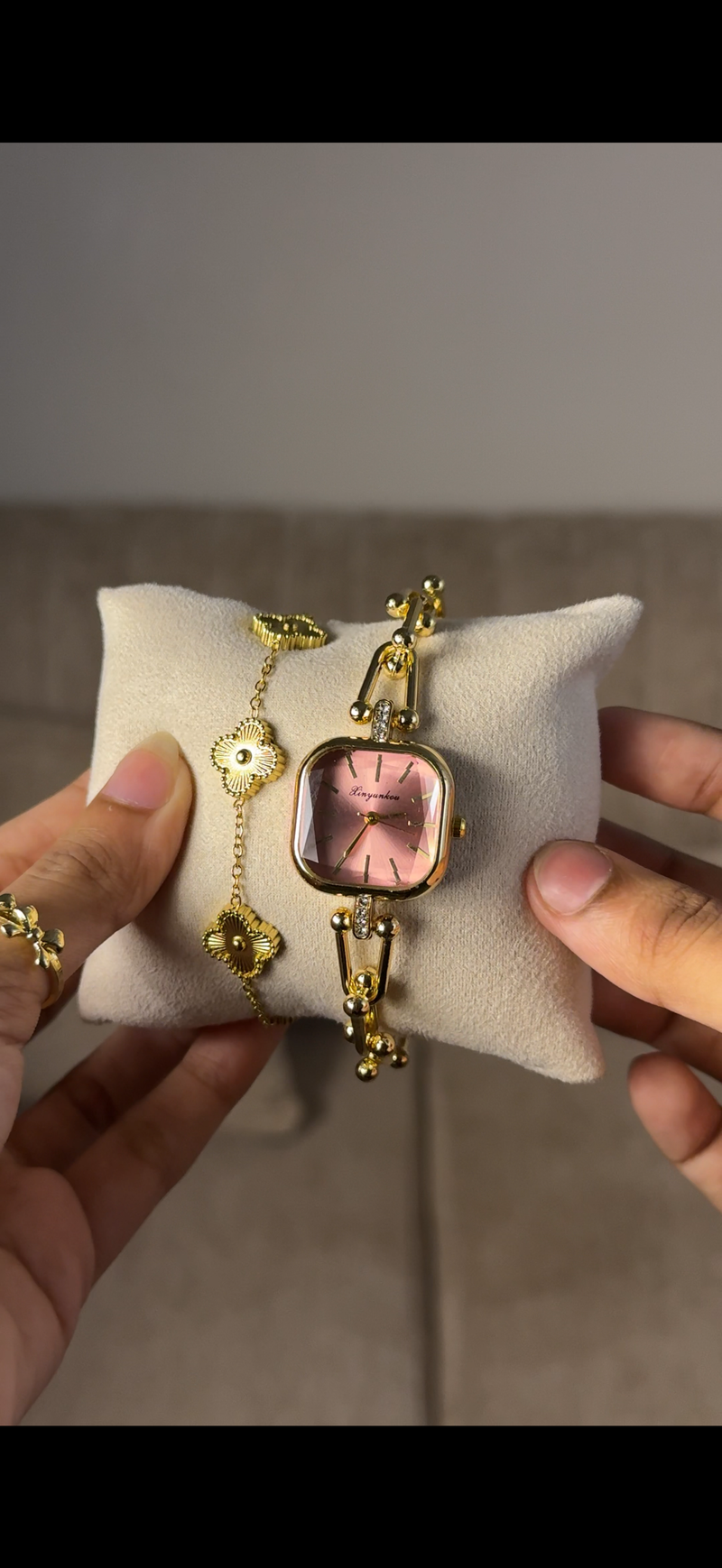 Eliyina Sqaure Full Dial Majenda + Clover Bracelet (Free) + Mystery Ring (Free)