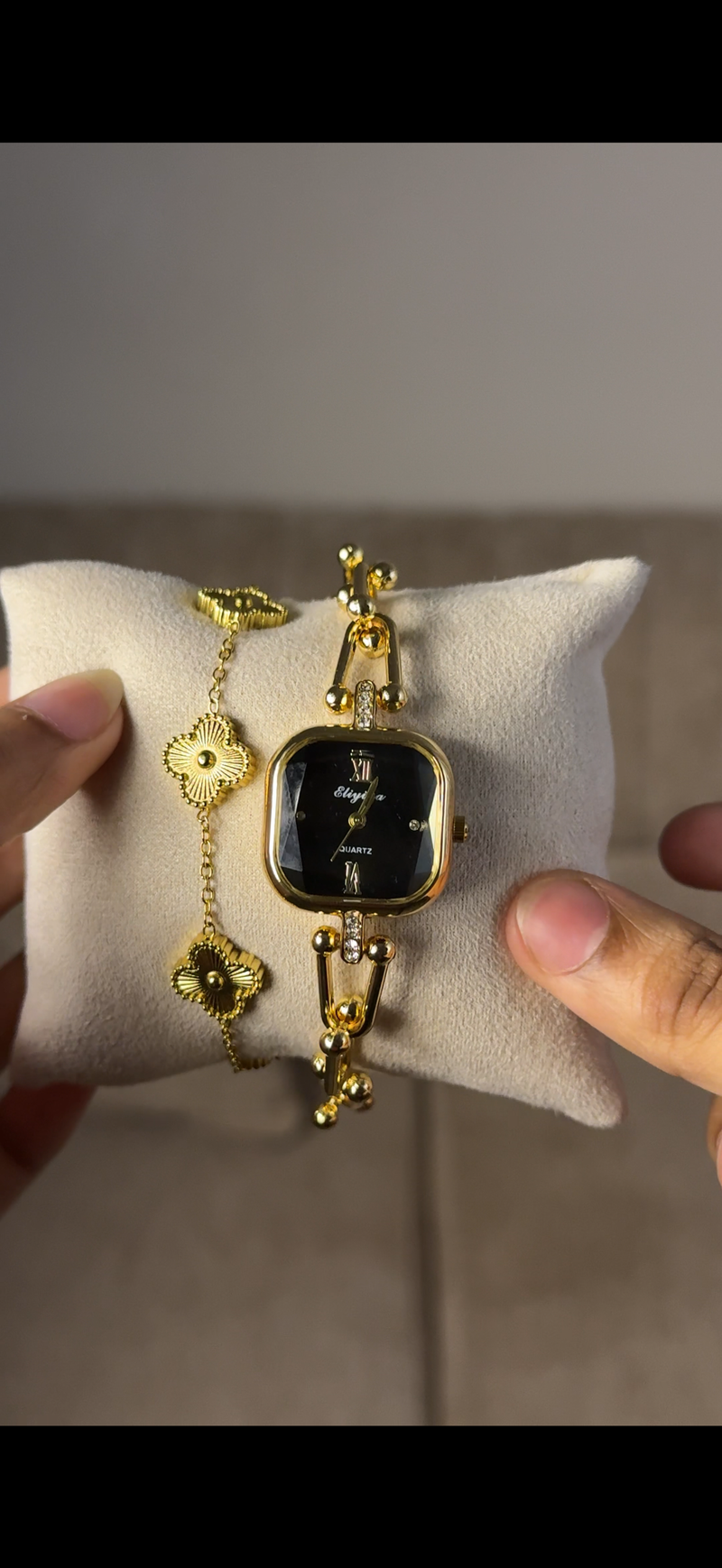 Eliyina Sqaure Half Black + Cartier Love Bracelet (Free)