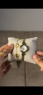 Eliyina Circle White + Clover Bracelet (Free) + Mystery Ring (Free)