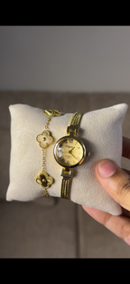 Eliyina Circle Golden + Clover Bracelet (Free) + Mystery Ring (Free)