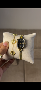 Eliyina Retangular Black + Cartier Love Bracelet (Free)