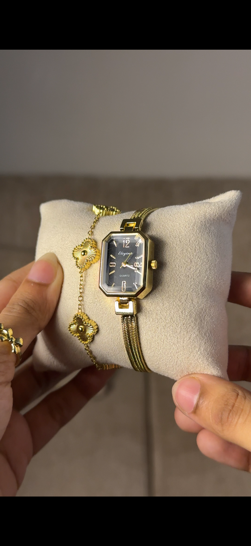 Eliyina Retangular Emrald + Cartier Love Bracelet (Free)