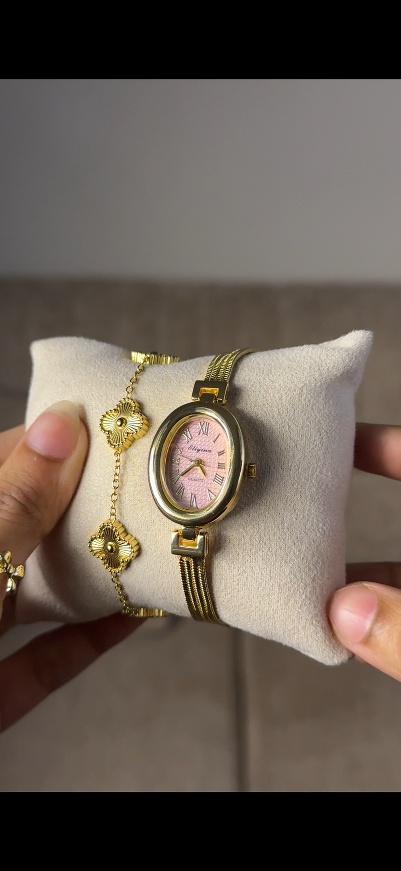 Eliyina Pink oval + Cartier Love Bracelet (Free)