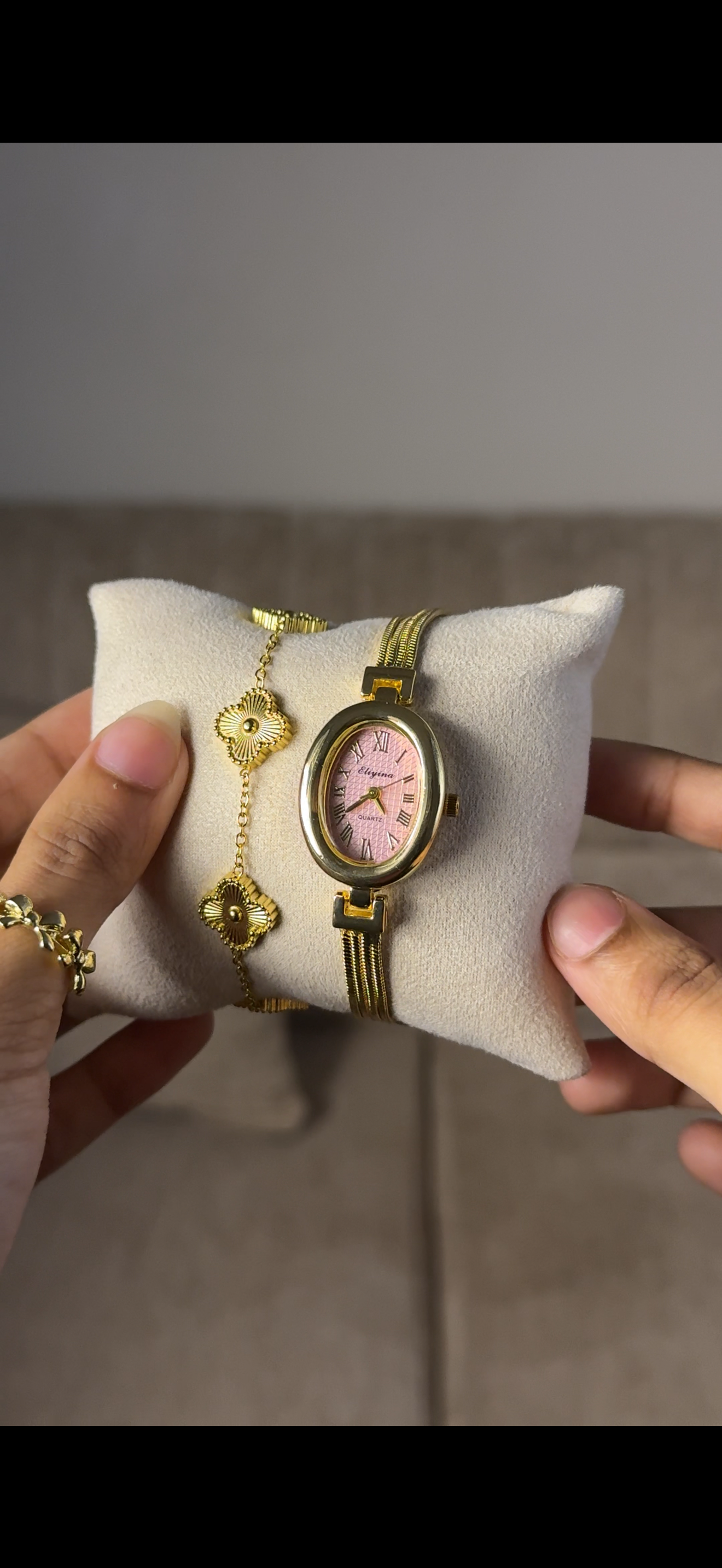 Eliyina Pink oval + Cartier Love Bracelet (Free)