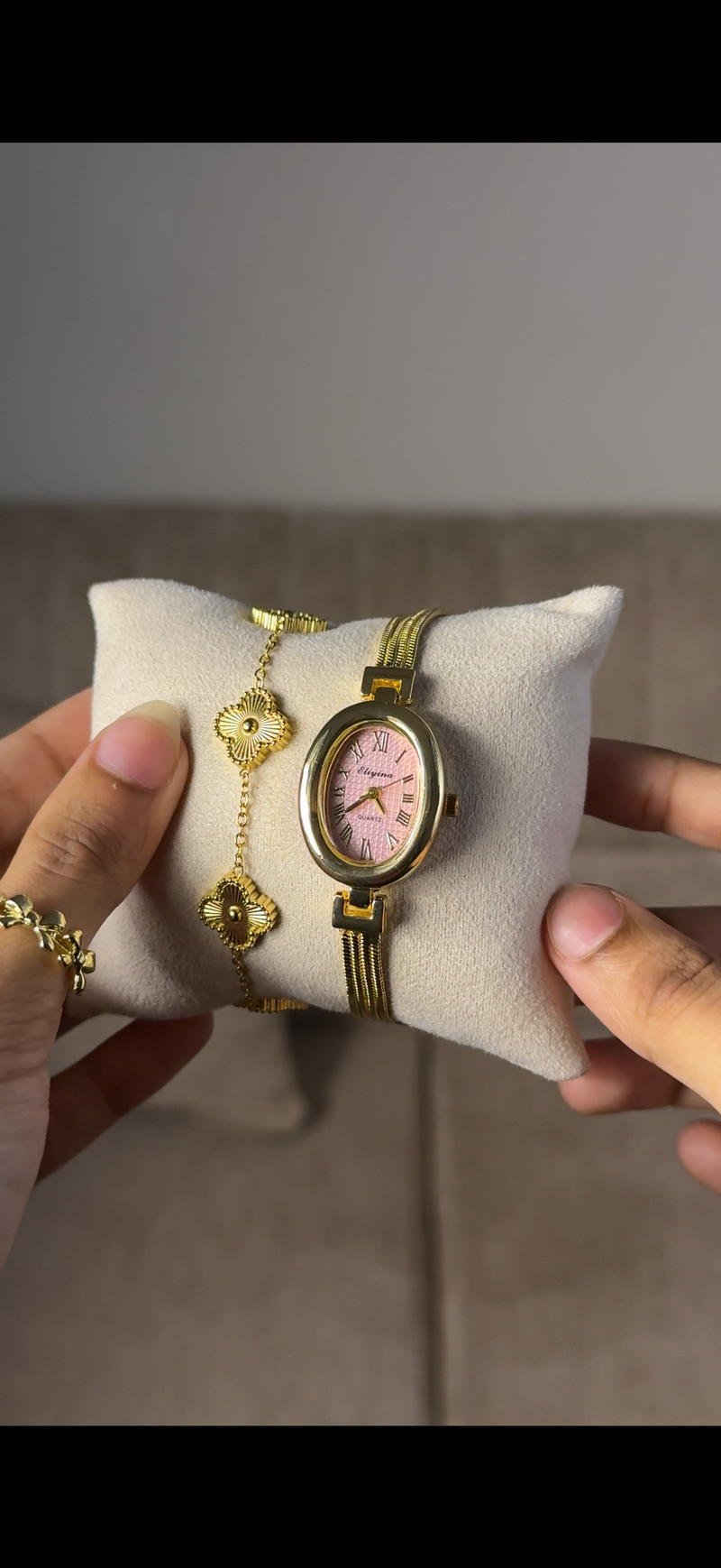 Eliyina Pink oval + Cartier Love Bracelet (Free)