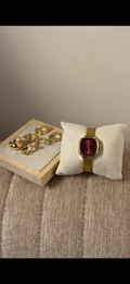Naidu  red dial + 6 pieces Ring set (Free)