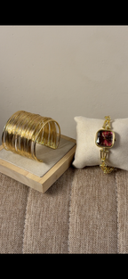 Eliyina Sqaure Full Dial Maroon + Clover Bracelet (Free) + Mystery Ring (Free) (Copy)