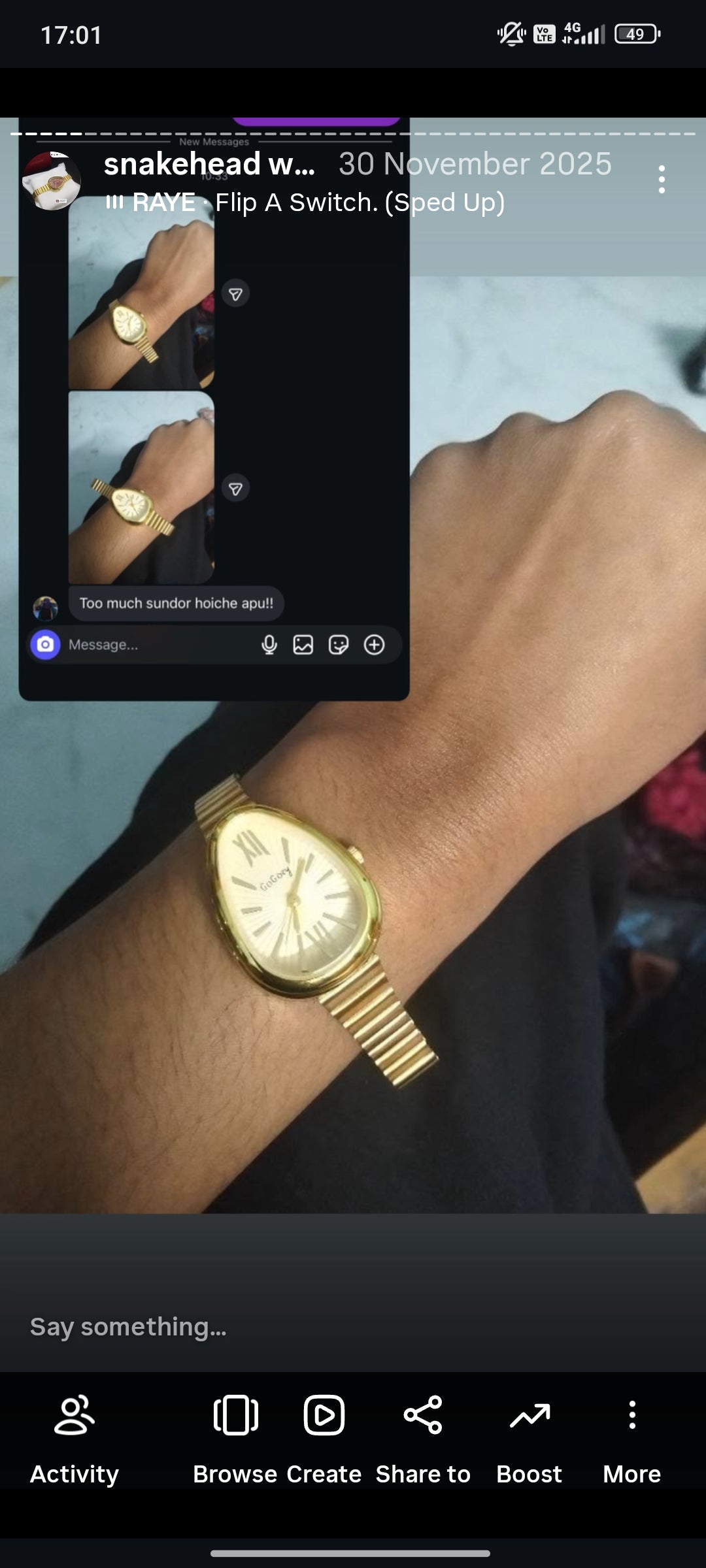 (Golden snakehead combo) Buy 1 Watch ⌚
Get 2 Jewellery FREE 💍🍀
(Ring + Clover Bracelet