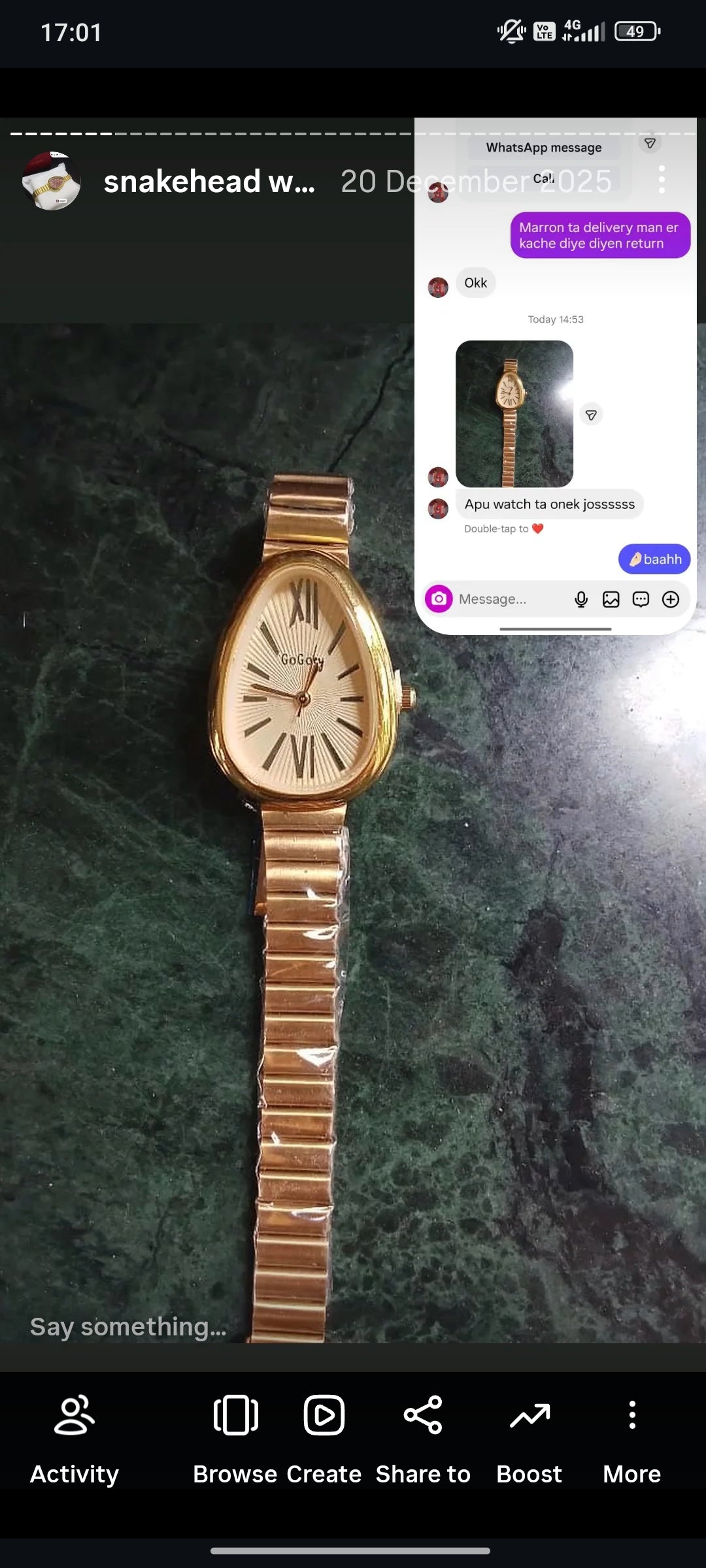 (Golden snakehead combo) Buy 1 Watch ⌚
Get 2 Jewellery FREE 💍🍀
(Ring + Clover Bracelet