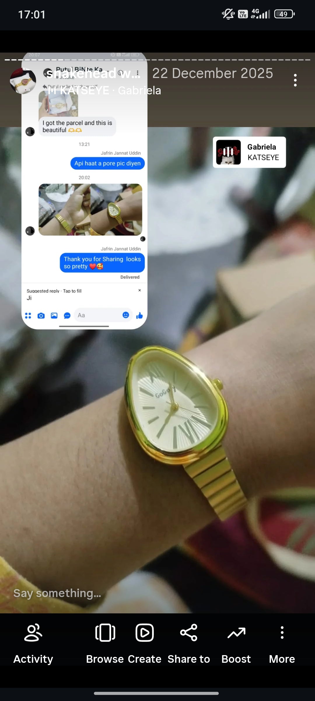 (Golden snakehead combo) Buy 1 Watch ⌚
Get 2 Jewellery FREE 💍🍀
(Ring + Clover Bracelet