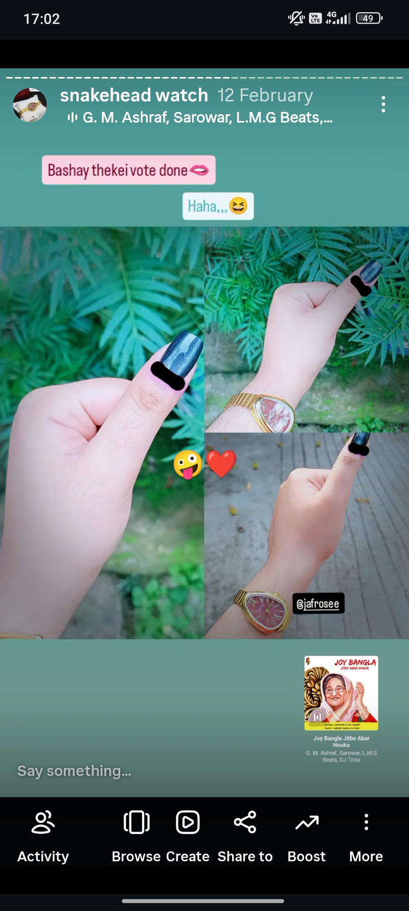 Maroon snakehead + Clover Bracelet (Free)+ Mystery Ring (Free)