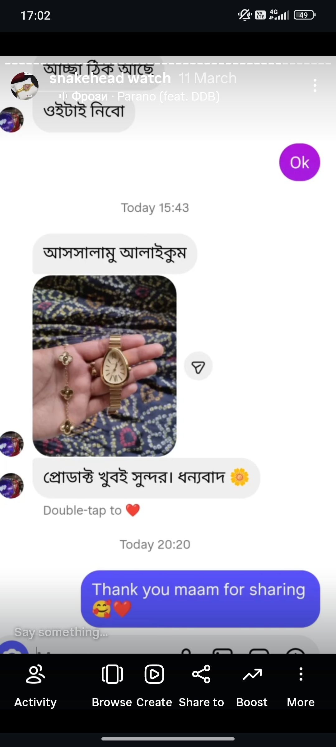 (Golden snakehead combo) Buy 1 Watch ⌚
Get 2 Jewellery FREE 💍🍀
(Ring + Clover Bracelet