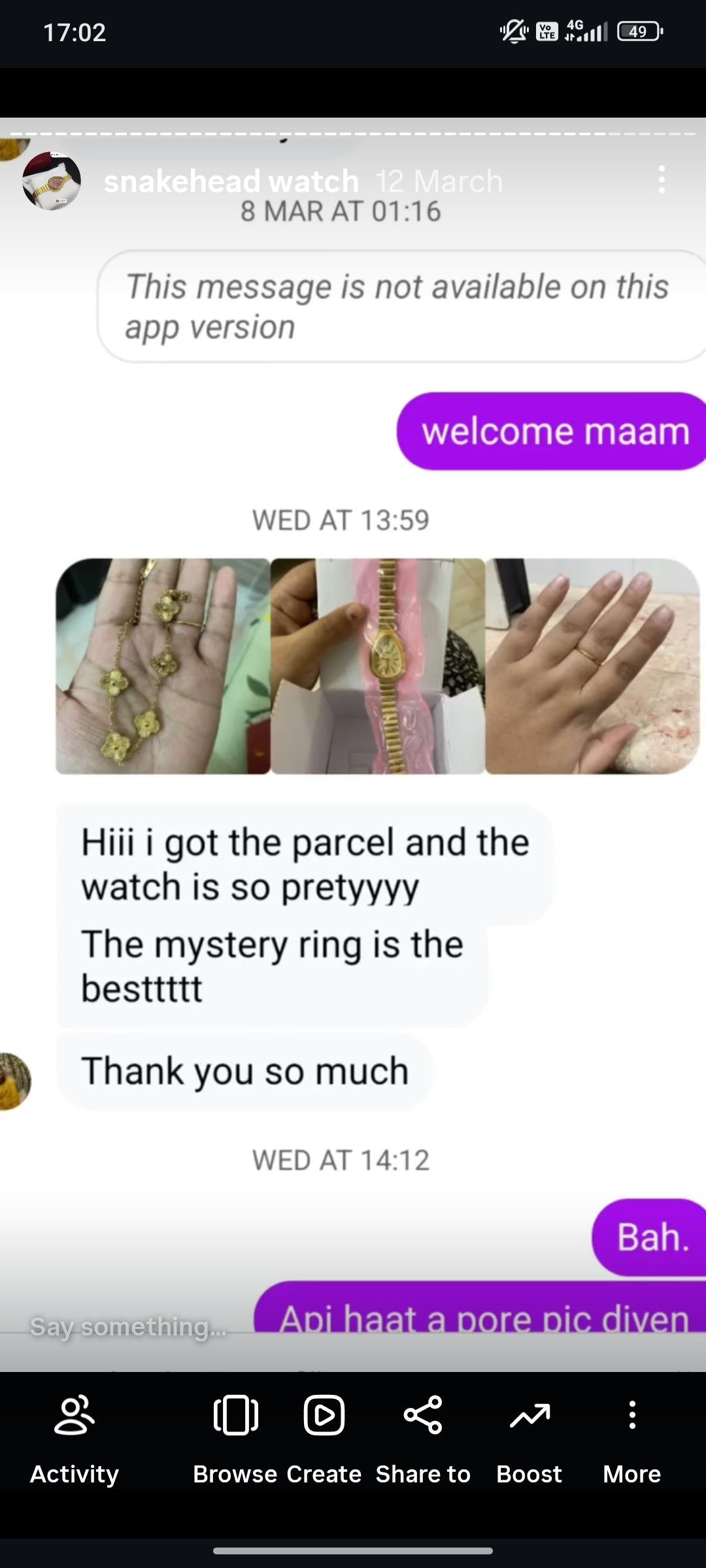 (Golden snakehead combo) Buy 1 Watch ⌚
Get 2 Jewellery FREE 💍🍀
(Ring + Clover Bracelet