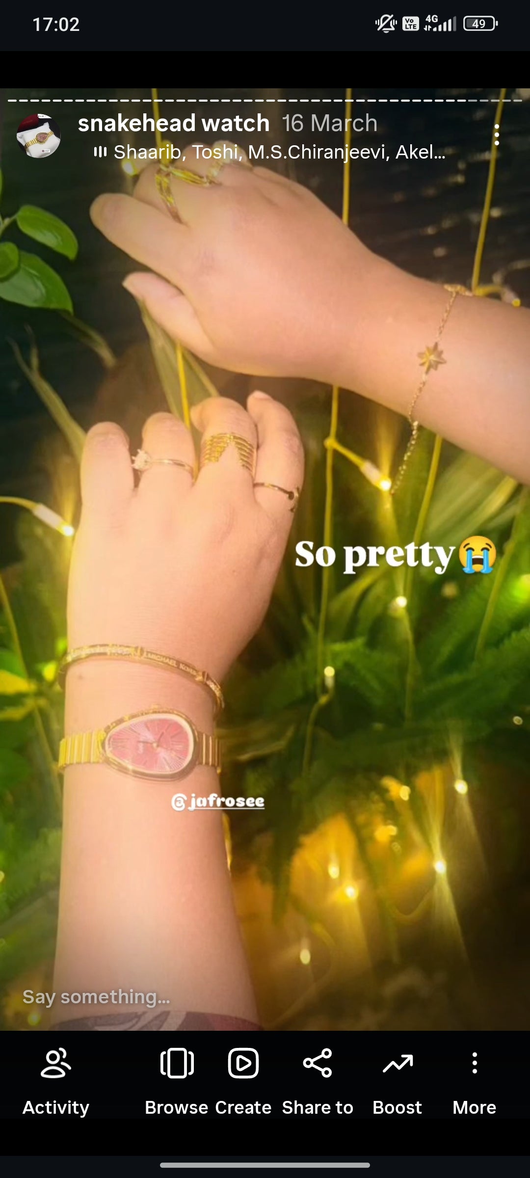 Maroon snakehead + Clover Bracelet (Free)+ Mystery Ring (Free)