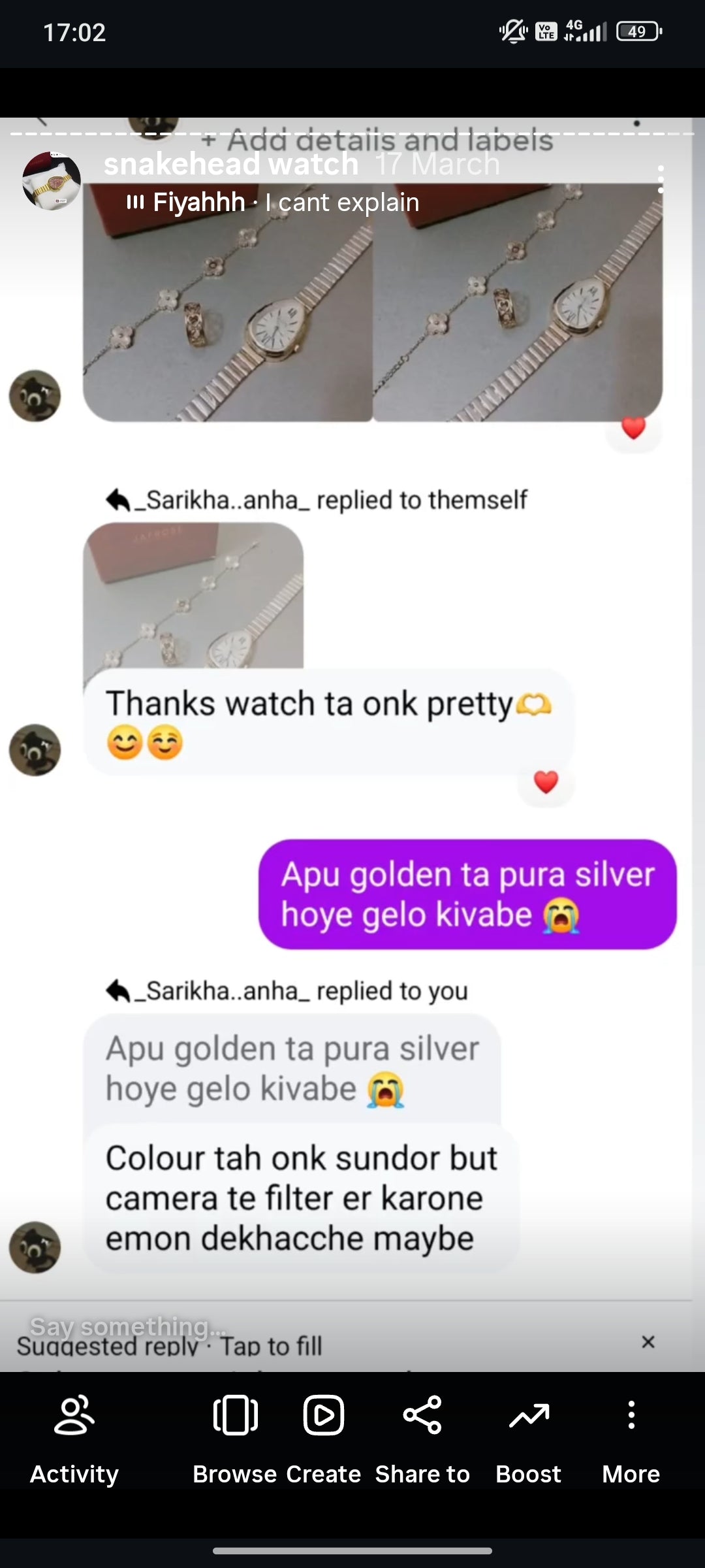 (Golden snakehead combo) Buy 1 Watch ⌚
Get 2 Jewellery FREE 💍🍀
(Ring + Clover Bracelet