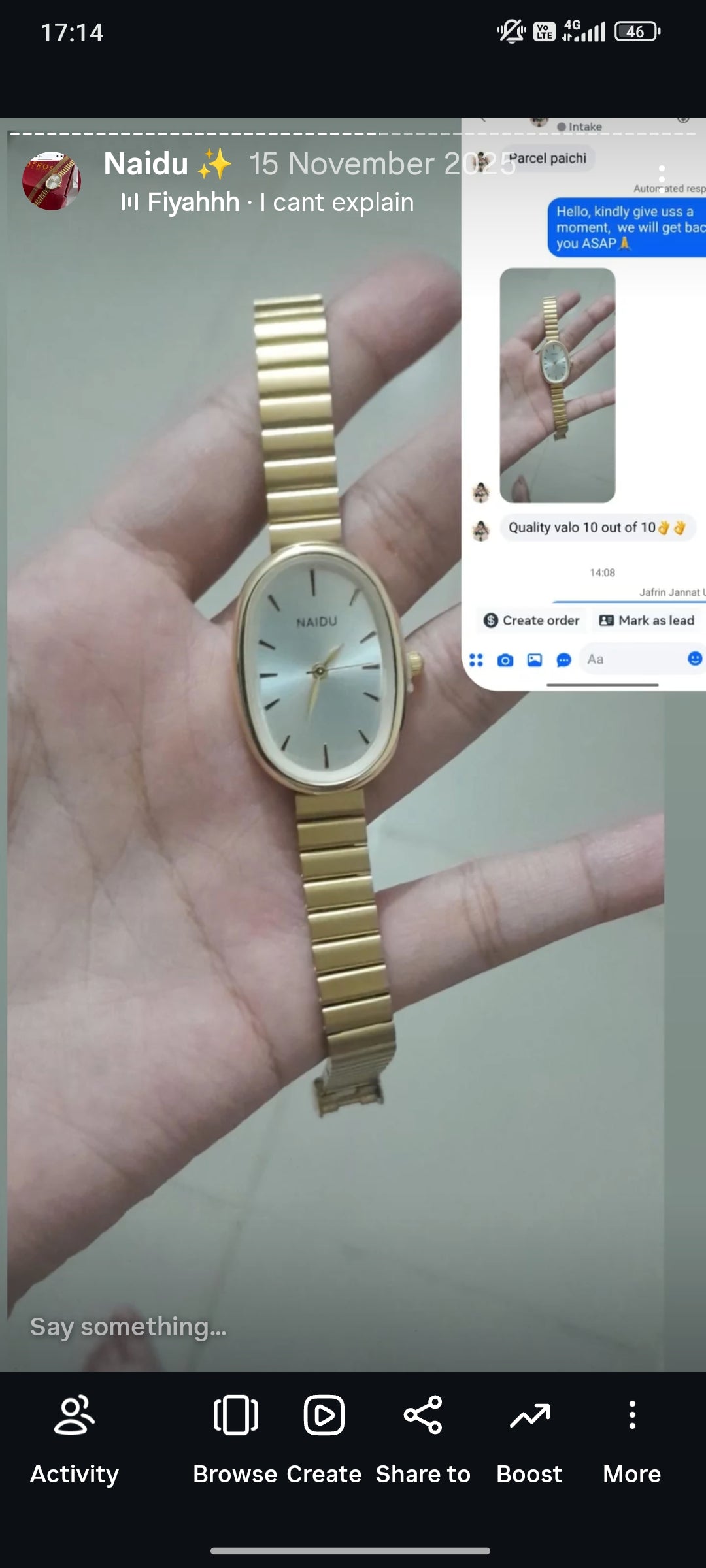 Naidu oval + Clover Bracelet (Free)+ Mystery Ring (Free)