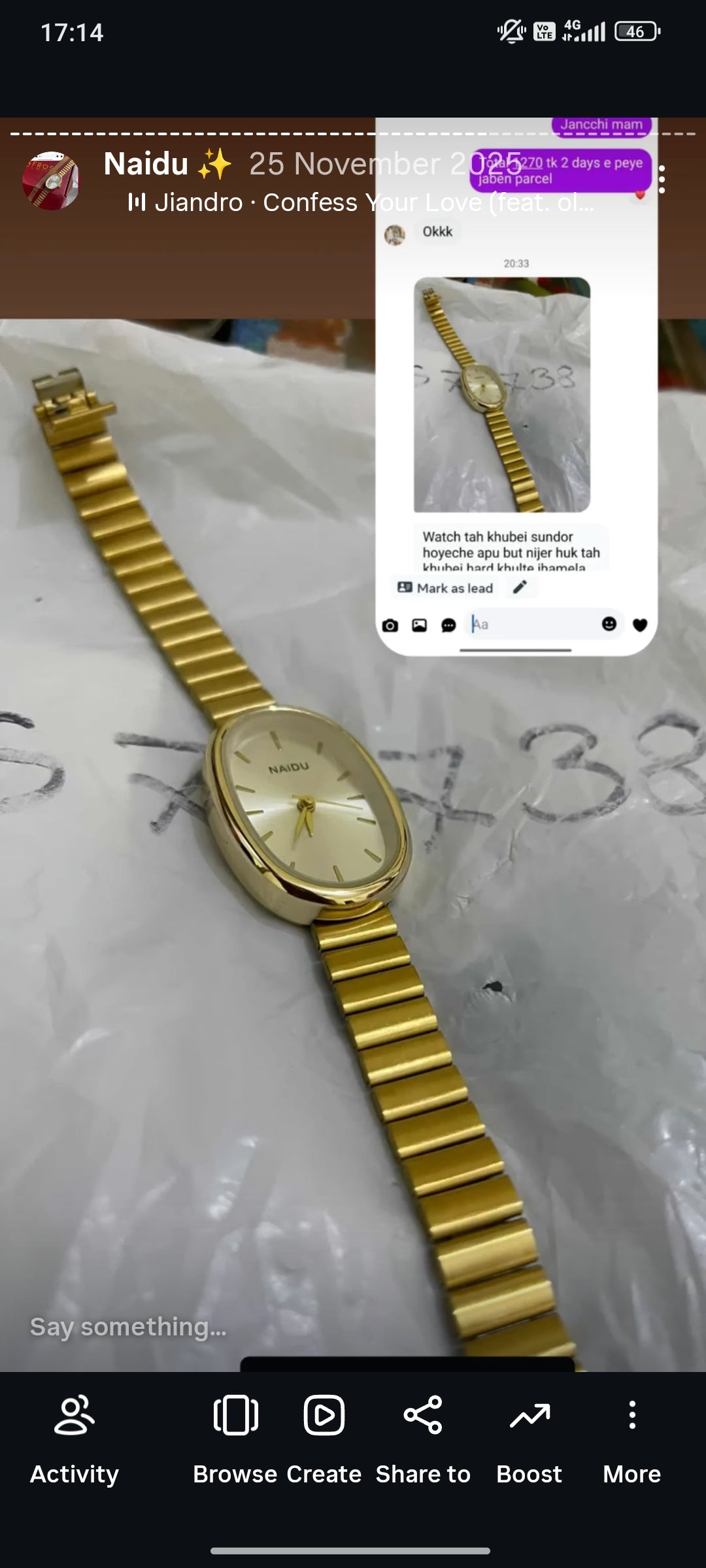 Naidu oval + Clover Bracelet (Free)+ Mystery Ring (Free)