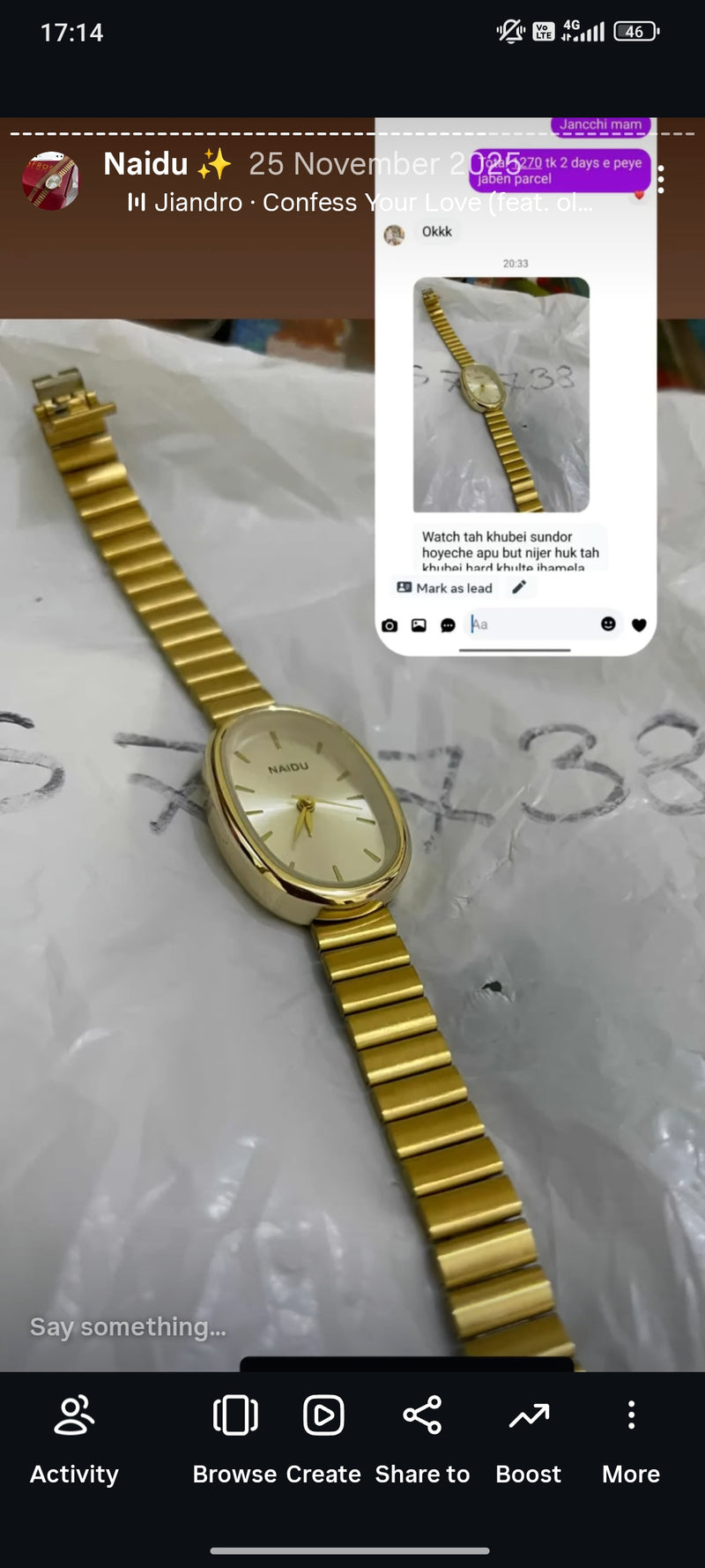 Naidu oval + Clover Bracelet (Free)+ Mystery Ring (Free)