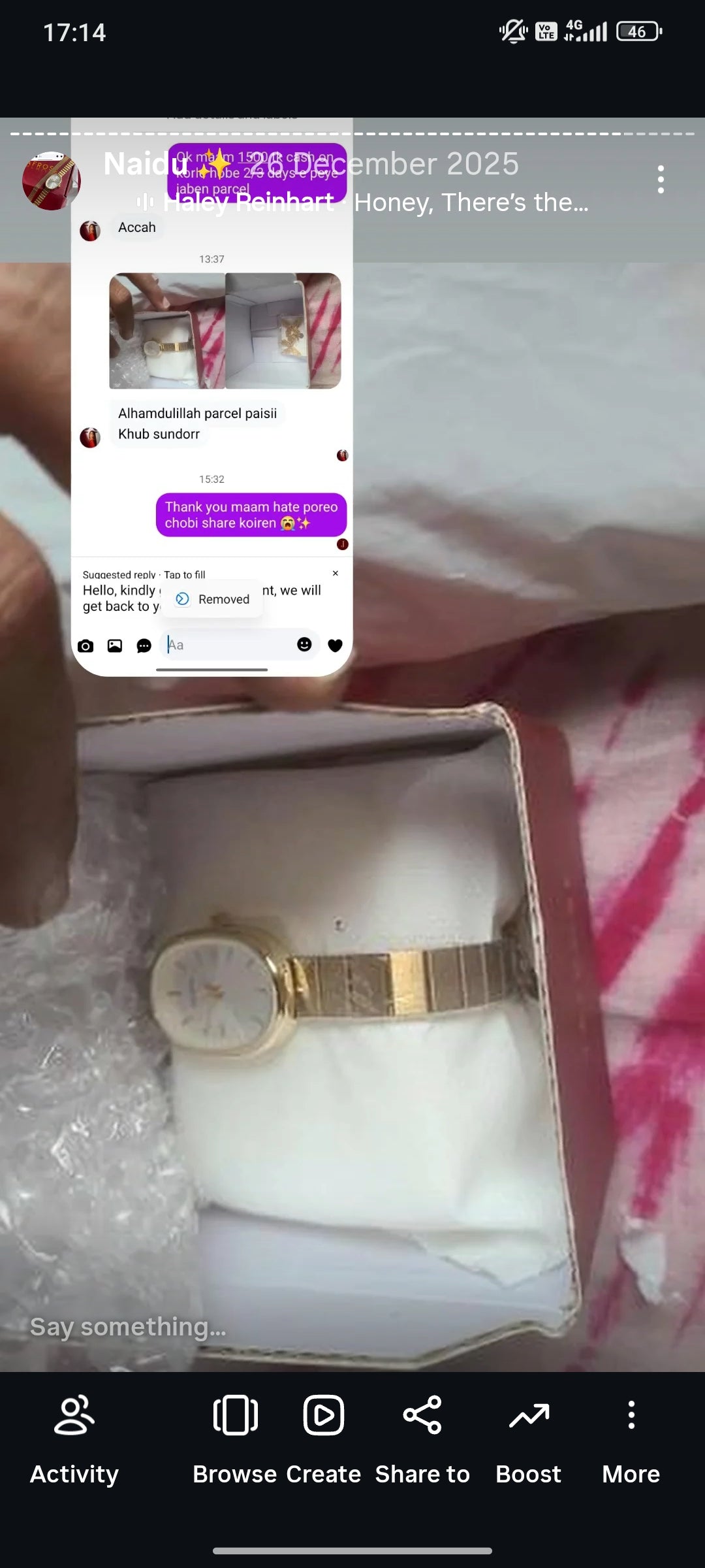Naidu oval + Clover Bracelet (Free)+ Mystery Ring (Free)