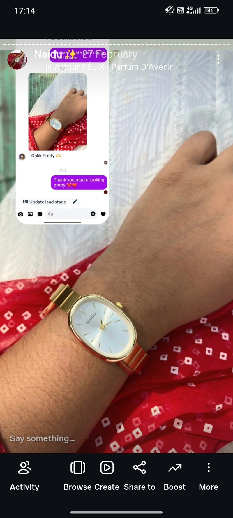 Naidu oval + Clover Bracelet (Free)+ Mystery Ring (Free)